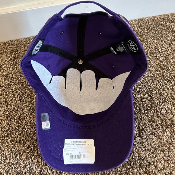TCU Horned Frogs 47 Brand Women’s Clean Up Strapback Hat - Picture 4 of 8